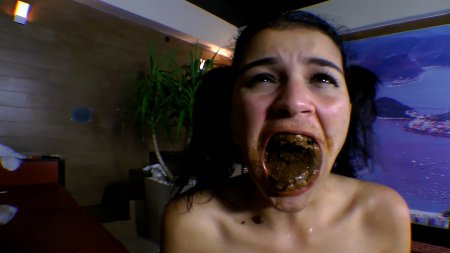 Scat direct into mouth - Eat my shit and not my bread