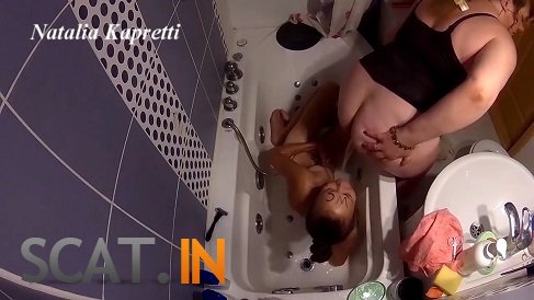 Natalia Kapretti - Dirty enema games in shower after scat party (HD 720p)