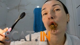 OksiLove - Let's brush my teeth with poop paste (FullHD 1080p)