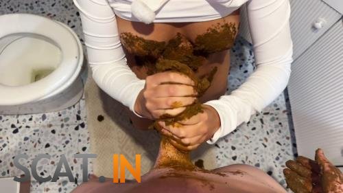 GymBunnyPoops - Creamy scat sex with smearing + cumshots (FullHD 1080p)